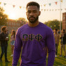 Omega Psi Phi Long Sleeve T-shirt - Omega 2 Day Ship Twill Long Sleeve Tee
