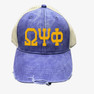  Omega Psi Phi Distressed Trucker Hat 