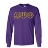 Omega Psi Phi Fraternity Crest - Shield Twill Letter Longsleeve Tee 