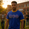DISCOUNT- Omega Psi Phi Lettered Ringer Shirt