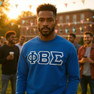 Phi Beta Sigma Custom Twill Crewneck Sweatshirt