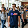 DISCOUNT-Phi Delta Theta Greek Letter American Flag Tee