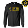  Phi Kappa Sigma Fraternity Crest - Shield Twill Letter Longsleeve Tee 