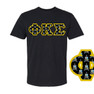  Phi Kappa Sigma Fraternity Crest - Shield Twill Letter Tee 