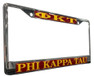 Craftique Phi Kappa Tau Chrome License Plate Frames 