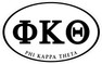 Phi Kappa Theta Euro Decal Oval Sticker
