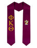  Phi Kappa Theta Greek Lettered Graduation Sash Stole With Crest 