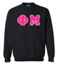 Phi Mu Lettered Crewneck