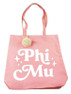 Sorority Shop Phi Mu Retro Pom Pom Tote Bag 