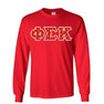  Phi Sigma Kappa Fraternity Crest - Shield Twill Letter Longsleeve Tee 