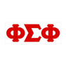  Phi Sigma Phi Big Greek Letter Window Sticker Decal 