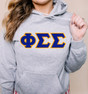 DISCOUNT Phi Sigma Sigma Lettered Hooded Sweatshirt