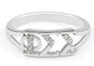 TCS Phi Sigma Sigma Sterling Silver Ring set with Lab-Created Diamonds 