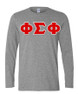  Phi Sigma Phi Greek Letter Twill Long Sleeve Tee 