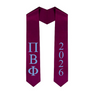 Pi Beta Phi Greek Lettered Graduation Sash Stole With Year - Best Value