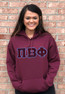 DISCOUNT Pi Beta Phi Lettered Hooded Sweatshirt