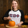 DISCOUNT-Pi Beta Phi Lettered Raglan Shirt