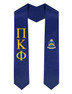 Pi Kappa Phi Greek Lettered Graduation Sash Stole With Crest