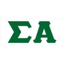 Sigma Alpha Big Greek Letter Window Sticker Decal