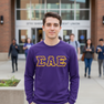 Sigma Alpha Epsilon Fraternity Crest - Shield Twill Letter Longsleeve Tee