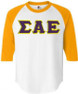  DISCOUNT- Sigma Alpha Epsilon Lettered Raglan T-Shirt 