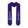Sigma Alpha Mu Greek Lettered Graduation Sash Stole With Year - Best Value