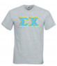  DISCOUNT- Sigma Chi Lettered V-Neck T-shirts 