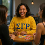 Sigma Gamma Rho Arched Greek Lettered Crewneck Sweatshirt