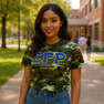 DISCOUNT-Sigma Gamma Rho Lettered Camouflage T-Shirt