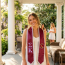 DISCOUNT-Sigma Kappa Greek 2 Tone Lettered Graduation Sash Stole