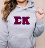 DISCOUNT Sigma Kappa Lettered Hooded Sweatshirt - Best Value
