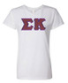 DISCOUNT-Sigma Kappa Lettered V-Neck Tee