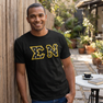 Sigma Nu Fraternity Crest - Shield Twill Letter Tee