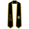 DISCOUNT-Sigma Nu Greek 2 Tone Lettered Graduation Sash Stole