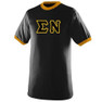  DISCOUNT- Sigma Nu Lettered Ringer Shirt 
