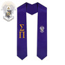 Sigma Pi Greek Lettered Graduation Sash Stole With Crest