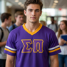 DISCOUNT-Sigma Pi Jersey With Greek Applique Letters