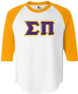  DISCOUNT- Sigma Pi Lettered Raglan T-Shirt 