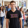 DISCOUNT- Sigma Pi Lettered V-Neck T-Shirt