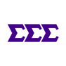 Sigma Sigma Sigma Big Greek Letter Window Sticker Decal