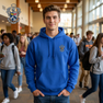 DISCOUNT-Sigma Tau Gamma Crest - Shield Emblem Hooded Sweatshirt