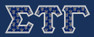  Sigma Tau Gamma Fraternity Crest - Shield Twill Letter Longsleeve Tee 