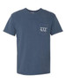  Sigma Tau Gamma Greek Letter Comfort Colors Pocket Tee 