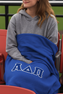 DISCOUNT-Alpha Delta Pi Lettered Twill Sweatshirt Blanket