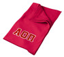  DISCOUNT-Alpha Omicron Pi Lettered Twill Sweatshirt Blanket 