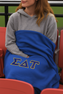 DISCOUNT-Sigma Delta Tau Lettered Twill Sweatshirt Blanket