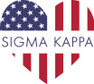 Sorority Heart Shaped USA Sticker