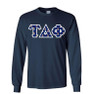  Tau Delta Phi Fraternity Crest - Shield Twill Letter Longsleeve Tee 
