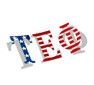 Tau Epsilon Phi American Flag Greek Letter Sticker - 2.5" Tall