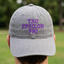 Tau Epsilon Phi Pigment Dyed Baseball Cap